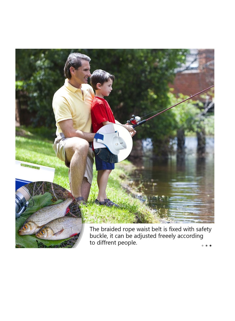 Excefore حزام صيد للخصر لحامل القضيب، 2 قطعة حزام قتال للرجال والنساء، حزام قضيب الصيد، حامل قضيب الصيد، جيمبال ABS مع دبوس قفل من الفولاذ المقاوم للصدأ، أبيض - Image 4