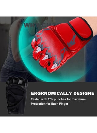 Boxing Gloves Fingerless MMA Gloves UFC Boxing Fight Gloves for Sanda Sparring Punching Bag Training - view 2