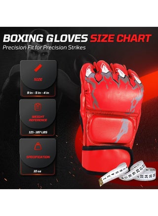 Boxing Gloves Fingerless MMA Gloves UFC Boxing Fight Gloves for Sanda Sparring Punching Bag Training - view 5