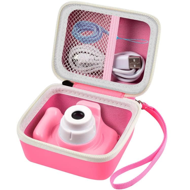 ANKHOH Camera Case for Seckton/for Desuccus/for PROGRACE/for GKTZ/for Dylanto/for Rindol/for One'sMore/for HANGRUI Kids Digital Camera, Kid Camcorder Storage Box for Cable Accessory-Bag Only, Pink - Image 1