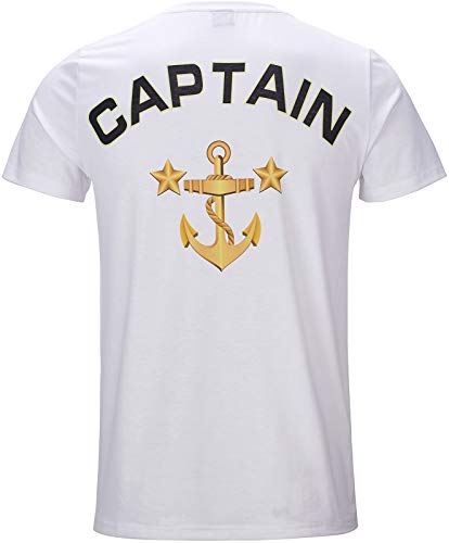 Funny World Men's Captain Costume T-Shirts (XXL, White) - Image 2