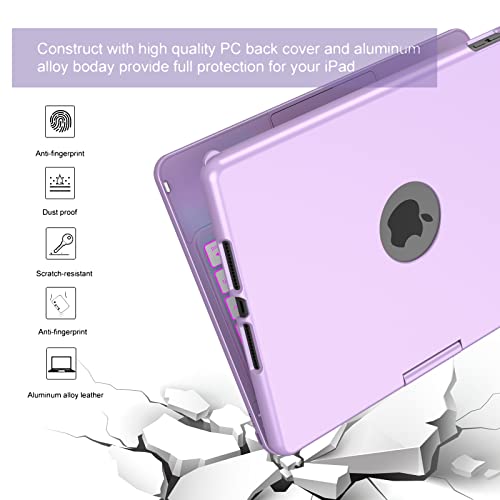 HOTLIFE Case with Keyboard for iPad 10.2,Touch Trackpad Keyboard Case for iPad 9th Generation/8th/7th Gen, 10 Corlor Backlit - 360° Rotatable Protective Cover with Pencil Holder - Image 4