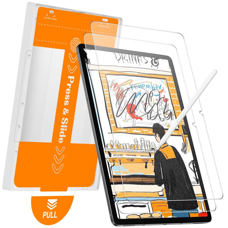 Sparin 2 Pack Paper Glass Screen Protector for Samsung Galaxy Tab S11/ S10 Lite/ S10 FE/ S9 FE/ S9, (11"& 10.9"),Matte Tempered Glass with Dust-Free Installation Tray, Paper-Sense, Anti-Glare, S Pencil Support - Image 1
