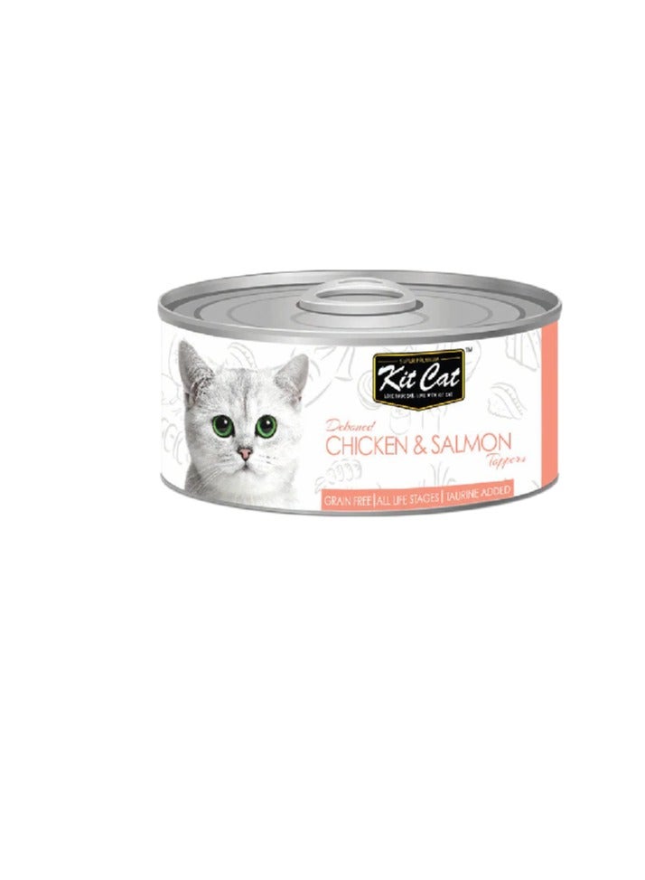 Kit Cat Grain Free Chicken & Salmon Topper Wet Cat Food - Image 2