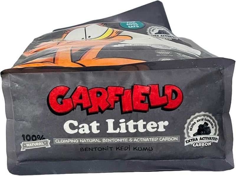 Garfield Natural Clumping Cat Litter - 100% High-Quality White Bentonite & Activated Carbon, 5L - Superior Odor Control, Low Dust, Easy Scoop - Image 4
