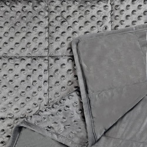 ALANSMA Reversible Weighted Blanket for All Season, Luxury Velvet, Warm and Cool, Adult 20Lb Grey Weighted Blanket, Enjoy Sleeping Anywhere(Grey,60"x80" 20lbs) - Image 4