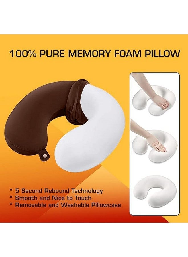 ATEVON Micro Fiber Foam Travel Comfort Pillow, Neck Pillow for Pain Relief, Car Neck Rest, Travel Accessories, Neck Support Air Pillow for Car Neck Rest for Car Neck Pillow for Sleeping - Image 3
