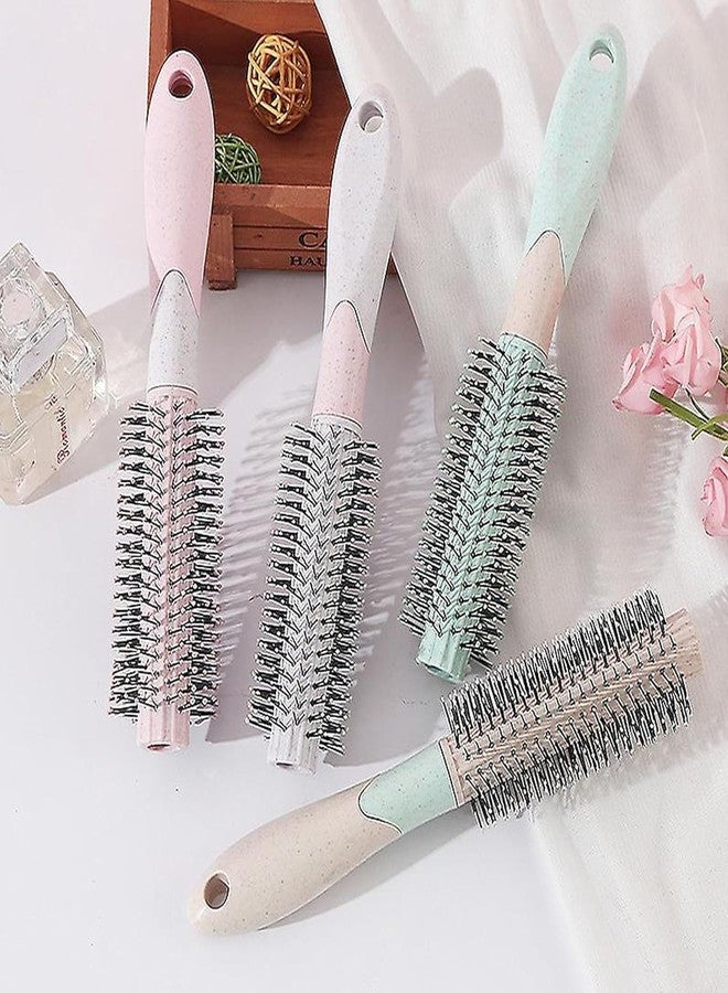 BlackLaoban Round Hair Brush With Brush Cleaner Tool for Blow Drying, Styling, Curling, Straighten with Soft Nylon Bristles for Short or Medium Curly Hairs for Women & Men Dotted (Light-Pink) - Image 5