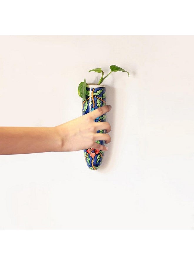 ExclusiveLane 'Blooming Blossoms' Hand-Painted Ceramic Wall Planter for Home Decoration(Set of 2)|Decorative Wall Planter for Living Room&Balcony Wall Hanging Planter Wall Mounted Planters,Multicolor - Image 2