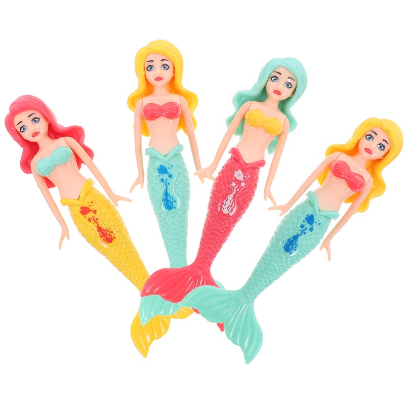 4pcs Diving Pool Toys Children Mermaid Shape Diving Toys Kids Pool Mermaid Toys - Image 4