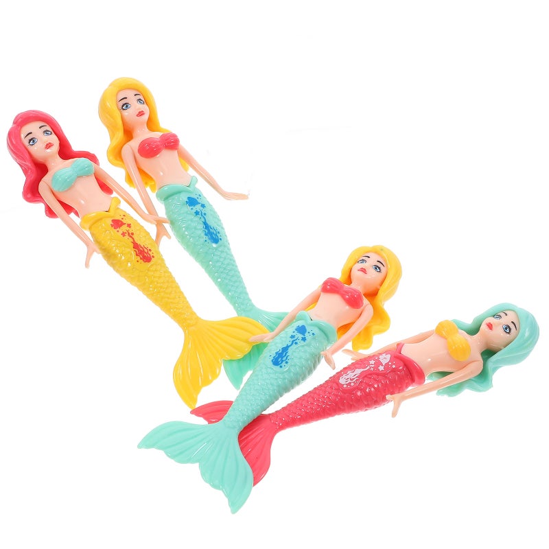 4pcs Diving Pool Toys Children Mermaid Shape Diving Toys Kids Pool Mermaid Toys - Image 1