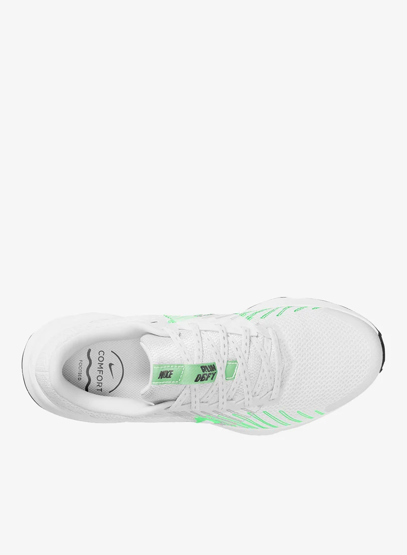 Nike WHITE/ILLUSION GREEN-CUCUMBER CALM-BLACK Run Defy for Women | Best Price UAE