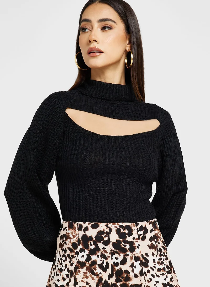 ELLA Front Cutout Sweater