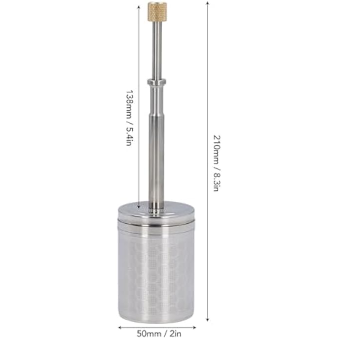 Goshyda Press Coffee Infuser Stainless Steel Press Coffee Filter Portable Reusable Press Coffee Strainer For Home Office Outdoor Travel - Image 5