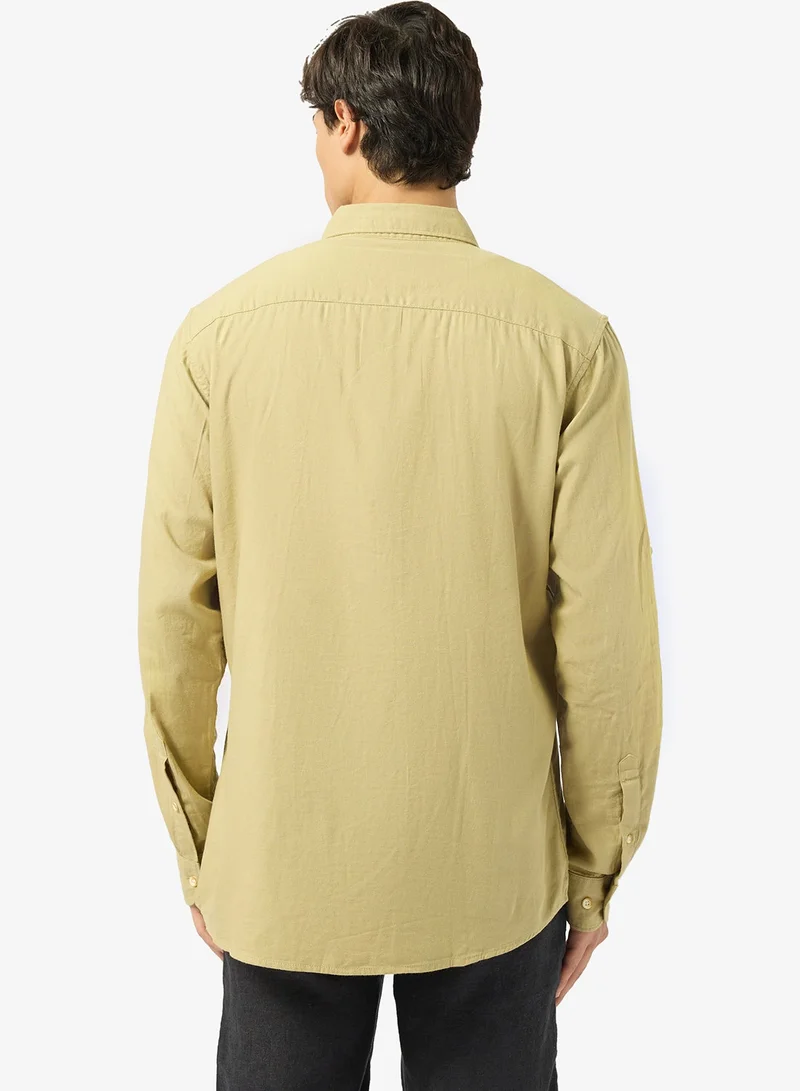 ريبلز مع نمشي Mens Cotton Long Sleeves Shirt