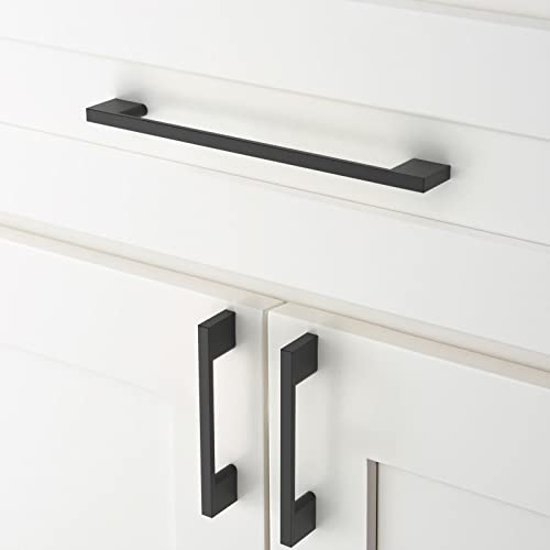 Amerdeco 10 Pack Matte Black Cabinet Pulls 7.5 Inch(192MM) Hole Centers Kitchen Cabinet Handles Cabinet Hardware Kitchen Handles for Cabinets Cupboard Handles Drawer Pulls ZH0060 - Image 4
