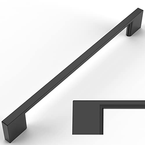 Amerdeco 10 Pack Matte Black Cabinet Pulls 7.5 Inch(192MM) Hole Centers Kitchen Cabinet Handles Cabinet Hardware Kitchen Handles for Cabinets Cupboard Handles Drawer Pulls ZH0060 - Image 1