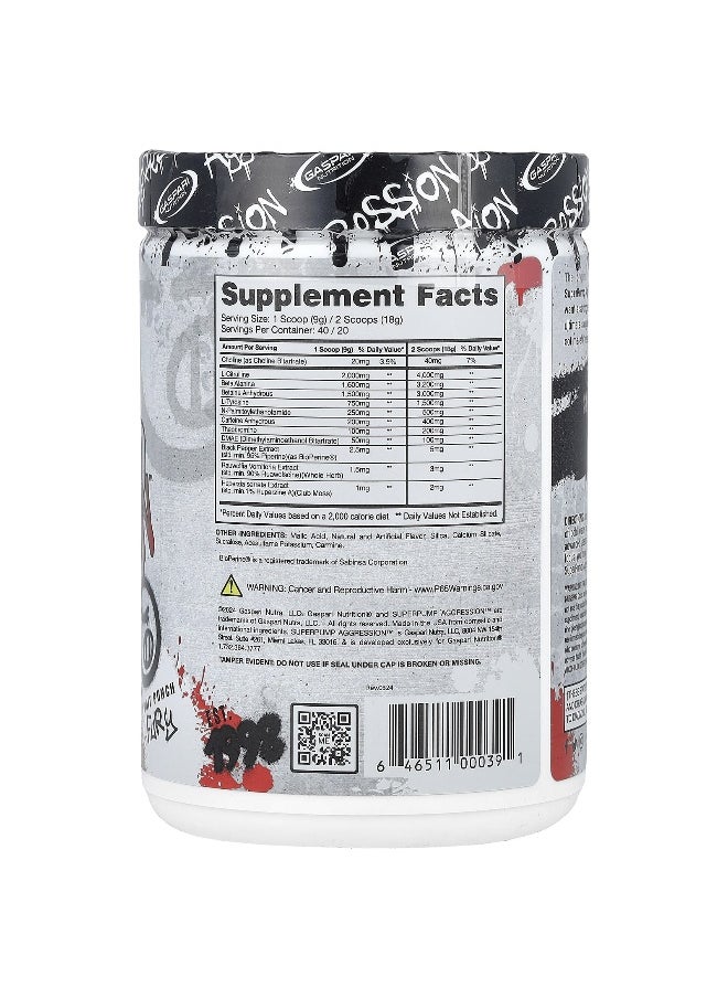 Gaspari Nutrition Gaspari Nutrition, SuperPump Aggression™ Pre-Workout, Fruit Punch Fury, 360 g  - Image 2