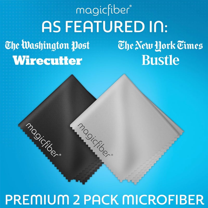 MagicFiber Microfiber Cleaning Cloths, 2 Pack - Premium Cloth for Glasses, Lenses, Screens & More - Image 3