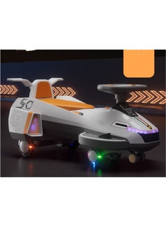 Children's Electric Swing Car Aircraft Shape with Music Light Tail Spray Effect