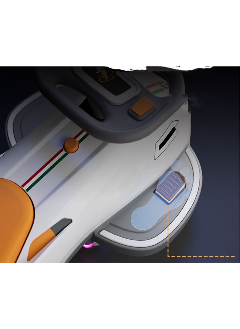 Generic - Children's Electric Swing Car Aircraft Shape with Music Light Tail Spray Effect - Image 1