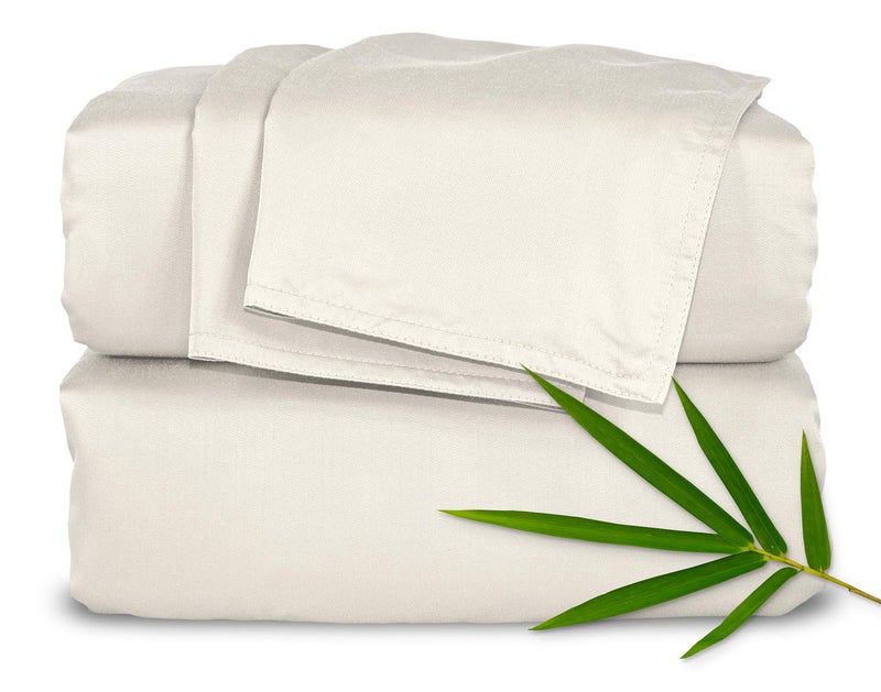 Pure Bamboo Short Queen Sheets by Pure Bamboo for RV Camper 60x75  Genuine 100 Organic Viscose Derived from Bamboo Bed Sheet Set Soft  Cooling Lifetime Quality Promise Short Queen Ivory 