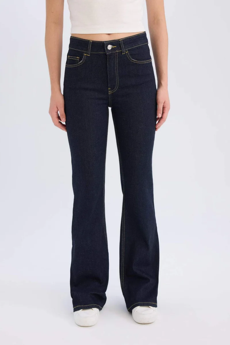 Defacto  Mia High Waist Long Jeans for Women | Best Price UAE