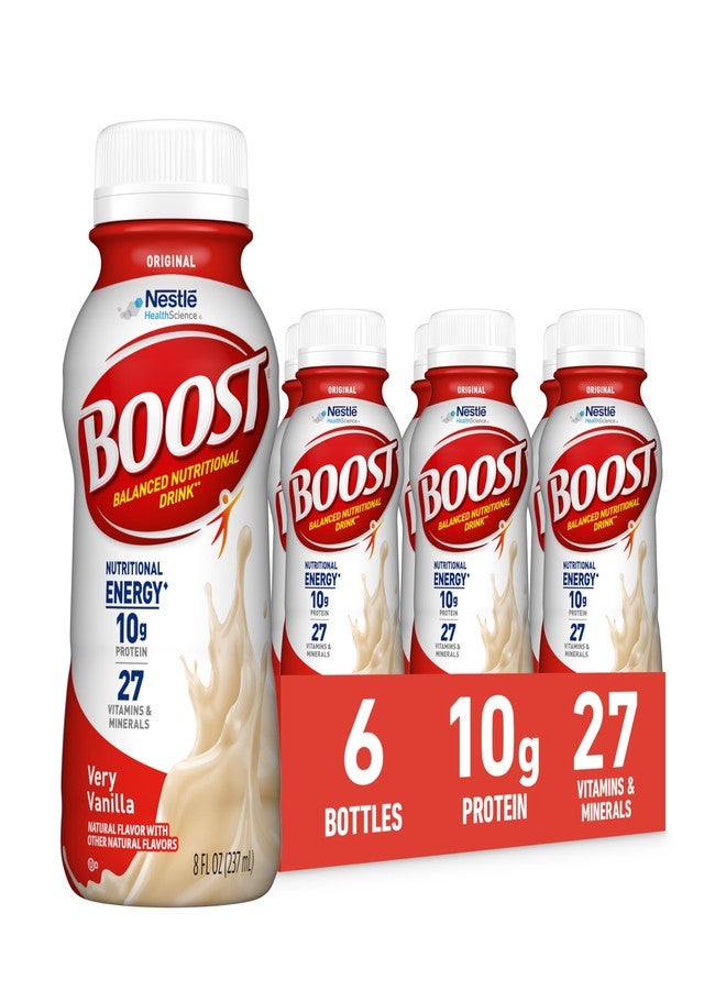 BOOST Original Ready to Drink Balanced Nutritional Drink, Very Vanilla, 8 FL OZ (Pack of 6) - Image 1