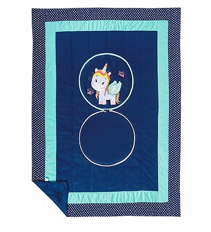 Pebbles by Maple Unicorn Travel Cushion Cum Quilt (Navy Blue) (50 x 70) - Image 3
