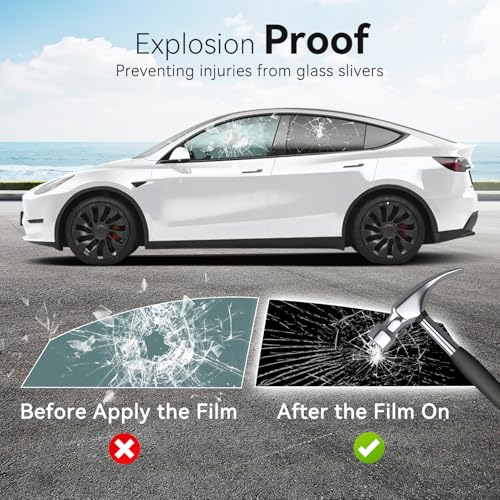 Vepagoo Car Window Tint Film 20% VLT- 20" in 20'Ft Ceramic Privacy Window Tint, Blocks UV/IR Rays, Heat & Glare - Scratch Resistance Car Window Film Roll - Image 4