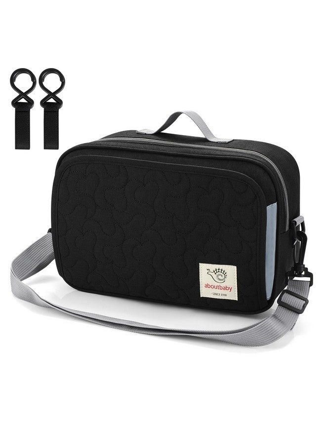 accmor منظم عربة أكمور، منظم عربة عالمي مع جيب لحامل الكوب المعزول، حقيبة عربة كبيرة بسعة مزدوجة، ملحقات عربة تناسب عربات أوبابابي، دوانا، نونا - Image 2