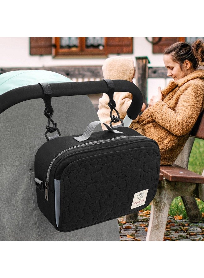 accmor منظم عربة أكمور، منظم عربة عالمي مع جيب لحامل الكوب المعزول، حقيبة عربة كبيرة بسعة مزدوجة، ملحقات عربة تناسب عربات أوبابابي، دوانا، نونا - Image 5