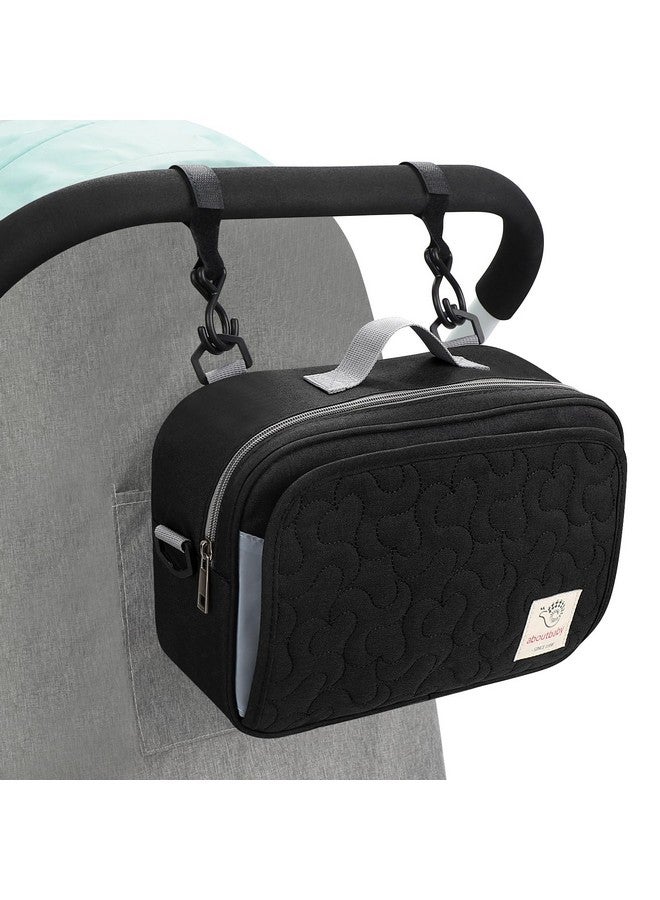 accmor منظم عربة أكمور، منظم عربة عالمي مع جيب لحامل الكوب المعزول، حقيبة عربة كبيرة بسعة مزدوجة، ملحقات عربة تناسب عربات أوبابابي، دوانا، نونا - Image 1