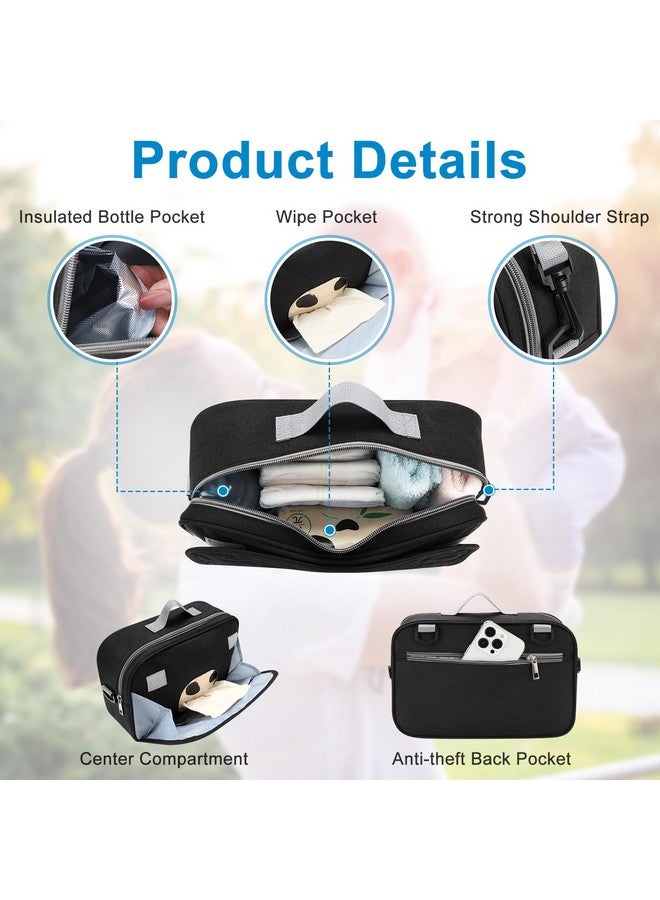 accmor منظم عربة أكمور، منظم عربة عالمي مع جيب لحامل الكوب المعزول، حقيبة عربة كبيرة بسعة مزدوجة، ملحقات عربة تناسب عربات أوبابابي، دوانا، نونا - Image 4