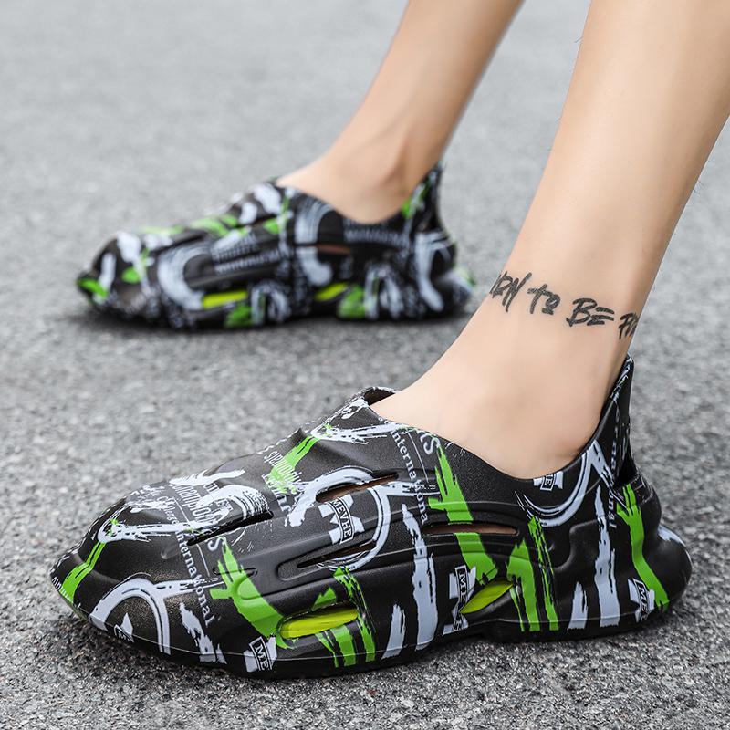 Croc Shoes Men'S Summer Outer Wear Non-Slip Non-Slip Slip-On Sports Beach Toe-Toe Sandals Outdoor Thick Soles - Image 5