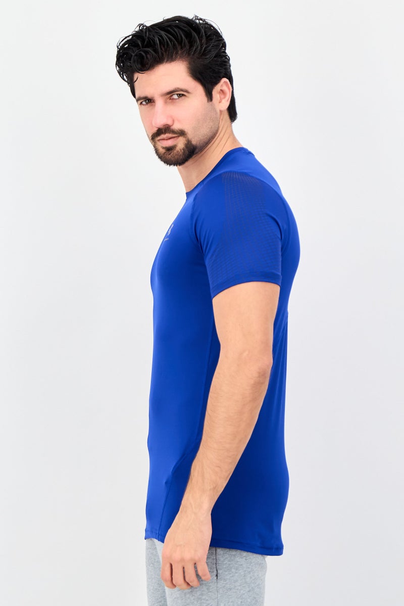 UNDER ARMOUR Men Sportswear Fit Short Sleeve Training T-Shirt, Blue - Image 3