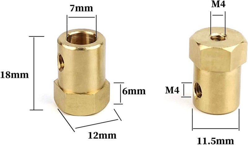 Hamineler 10 Pieces 7mm Motor Flexible Coupling Coupler Connector for Car Wheels Tires Shaft Motor Accessories - Image 3