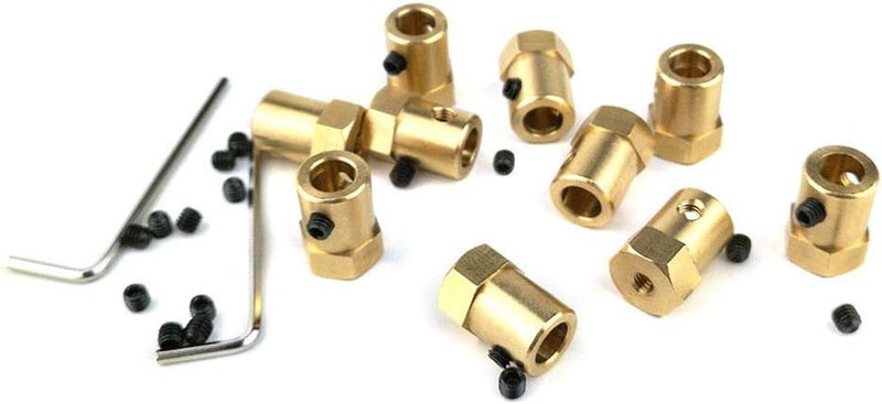 Hamineler 10 Pieces 7mm Motor Flexible Coupling Coupler Connector for Car Wheels Tires Shaft Motor Accessories - Image 5