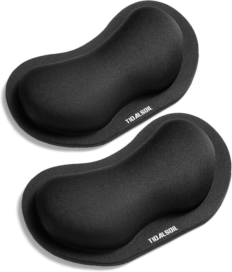 TIDALSOIL Slow wear optimized quality TIDALSOIL Mouse Pad with Wrist Support, Ergonomic Mouse Mat with Non-Slip PU Base, Pain Relief Memory Foam Mousepad for Office & Home (Wrist Rests 2pcs (B)) Classic practical design - Image 1