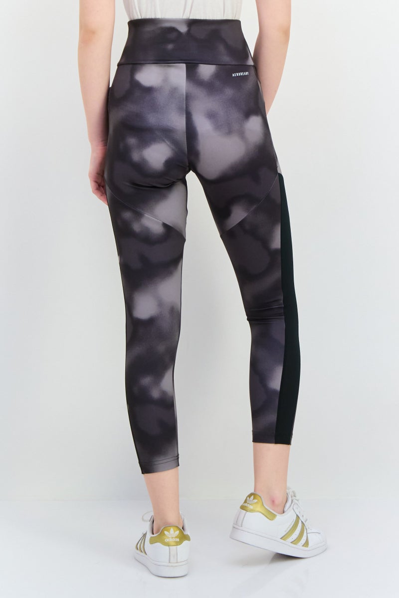 Adidas سراويل تدريب رياضية للنساء، سحب على الجسم، رمادي داكن - Image 3