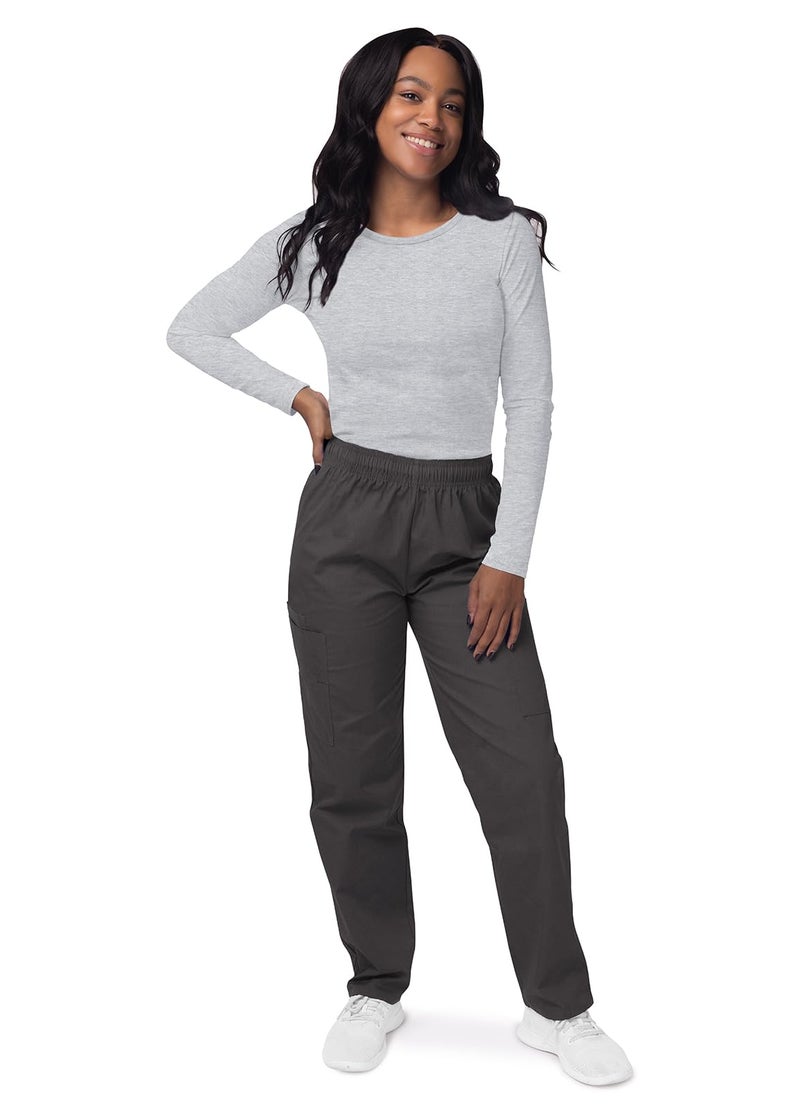 Sivvan Scrubs for Women - Long Sleeve Comfort Underscrub Tee - S8500 - Marl Gray - S - Image 4