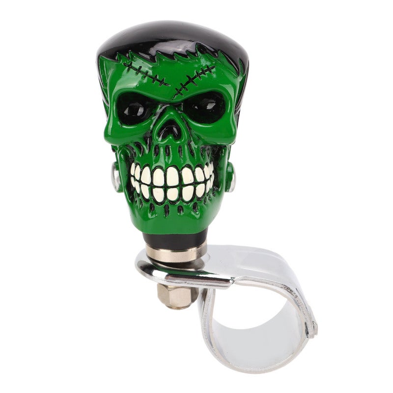 Skull Steering Wheel Knob Universal Spinner Suicide Knob - Premium Metal Resin Construction for Cars Trucks Boats - Image 1