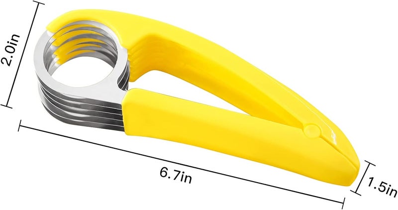 FireKylin Banana Slicer,ABS + Stainless Steel Fruit and Vegetable Salad Peeler Cutter Kitchen Tools For Banana,Strawberry,Grape（1 pcs） - Image 2