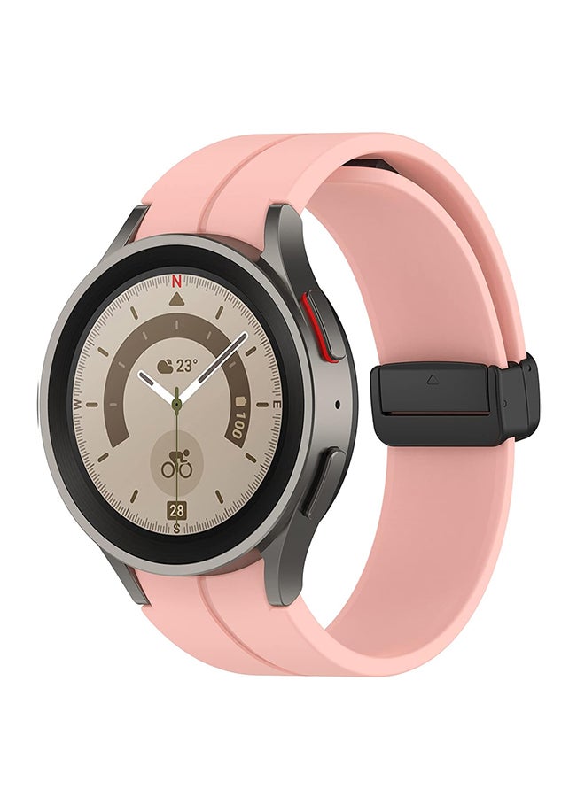 O Ozone For Samsung Galaxy Watch 7 6 5 4 FE 40mm 44mm 45mm/Galaxy Watch 6 4 Classic 43mm 47mm 42mm 46mm ,20mm Silicone  Strap with Magnetic Buckle - Pink  - Image 1