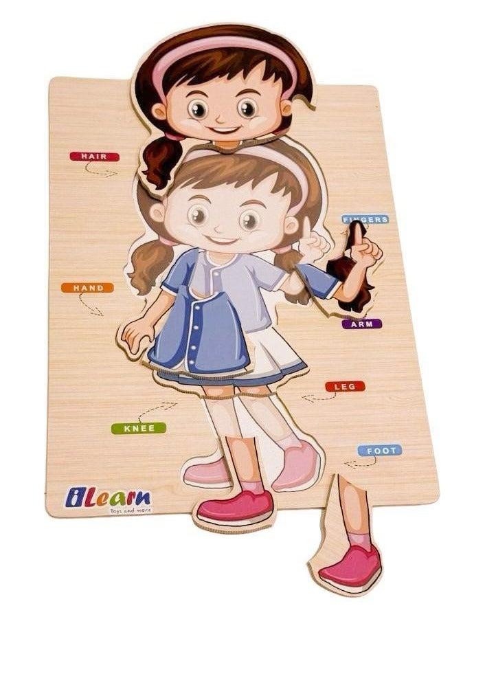 iLearn Girl body clothes Wooden puzzle - Image 2