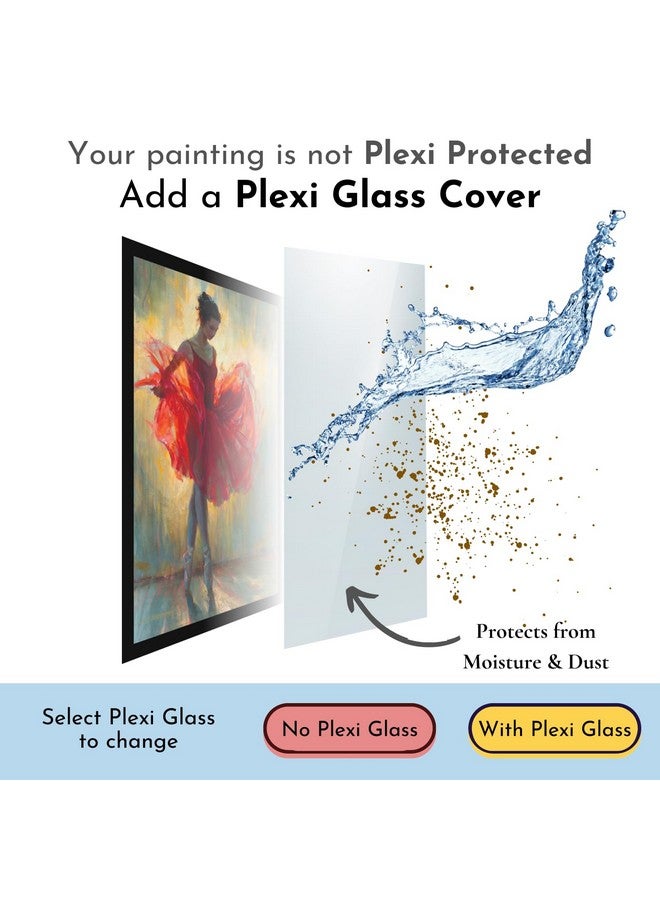 Mad Masters Pretty Ballet Dancer Girl in Red Dress Beautiful Woman Painting Photo Frame for Living Room, Bedroom, Home Decor and Wall Decoration (MM 1519, 8x12 Inch, Paper, Without Plexi Glass) - Image 5