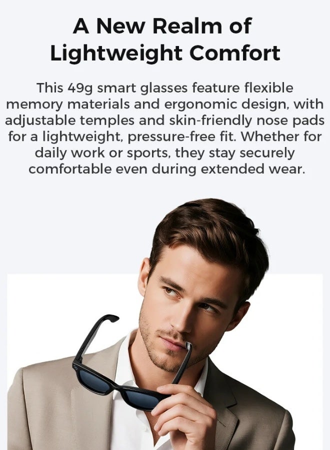 BICCHOO Smart Glasses, Full Functionality, WiFi/Wireless Connection, Dual Microphone, Wireless Translation, Music Playback,Compatible with Smartphones, Suitable for Content Creation, Travel, Photography - Image 4
