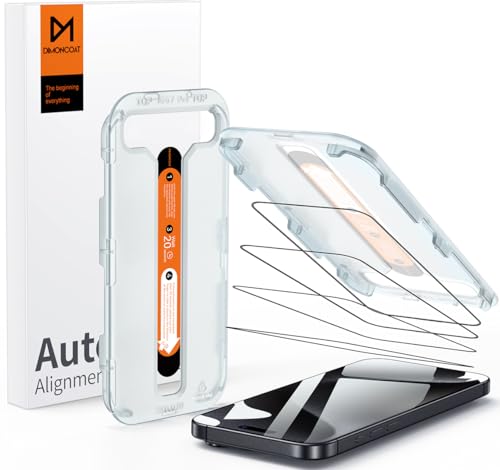 DIMONCOAT 4-PACK TOP 9H+ Glass for iPhone 15 Screen Protector [Auto Alignment Kit] [10X Military Protection] UNBREAK Tempered Glass Film for iPhone 15 6.1'' HD, Zero Bubble, Case-Friendly - Image 1
