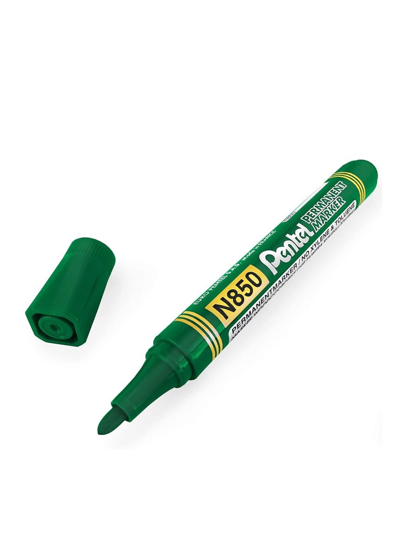 Pentel 12 قطعة قلم تحديد دائم طرف مدبب حبر أخضر - Image 2
