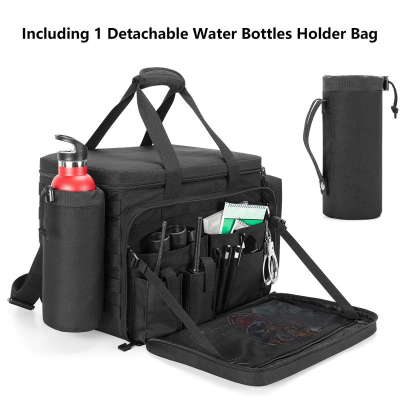 Trunab Patrol Bag Law Enforcement, Police Duty Bag, Car Front Seat Organizer Compatible with 15.6â€ Laptop, Multiple Compartment, Molle Webbing, Removable Strap, Detachable Kettle Bag - Image 4